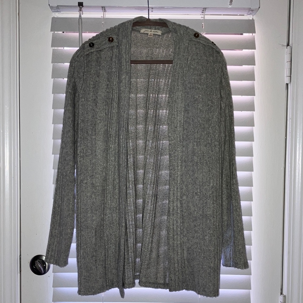 Gray Women's Cardigan Sweater